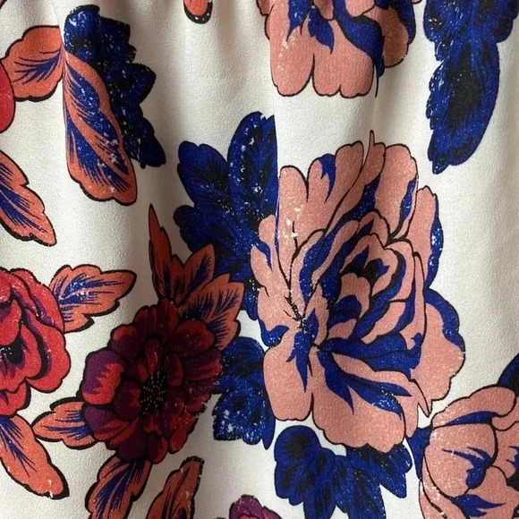 LIVING DOLL LOS ANGELAS WO SIZE 22/24(?). TOP CREAM COLOR NAVY RUST MAUVE - Picture 4 of 11